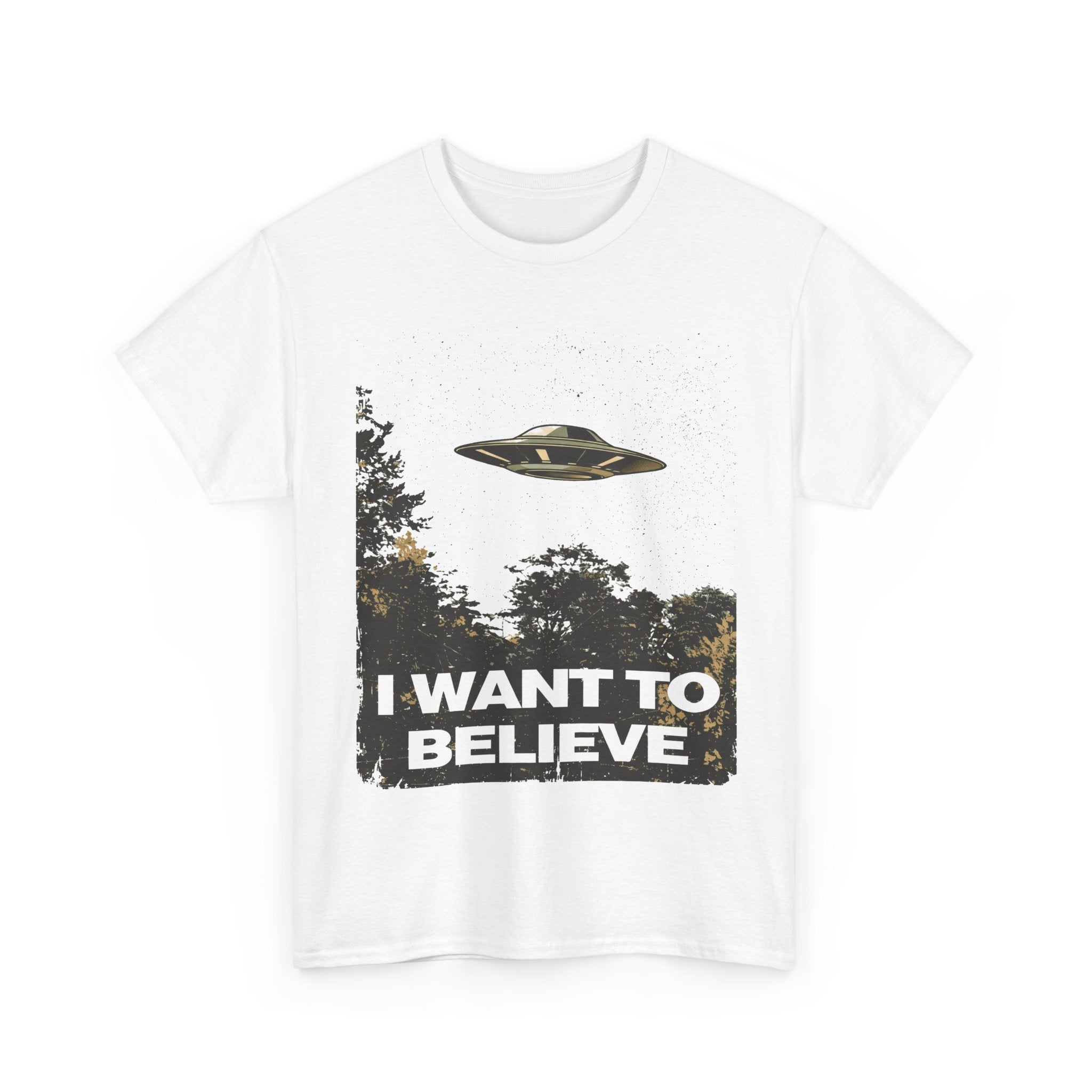 I Want to Believe UFO Retro X Files T Shirt