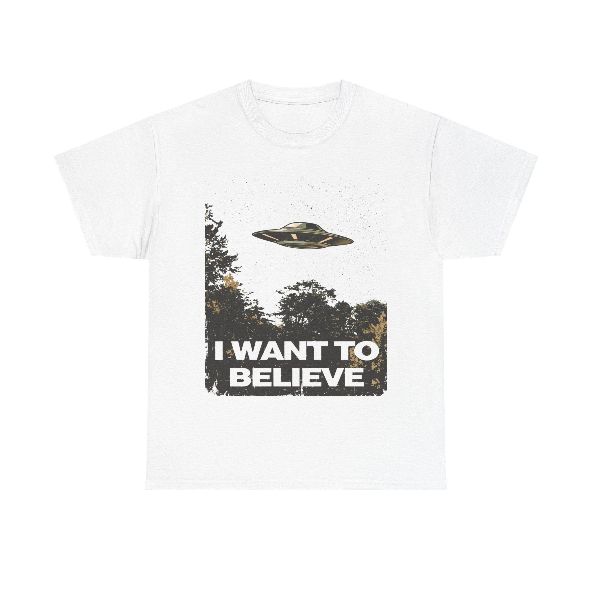 I Want to Believe UFO Retro X Files T Shirt