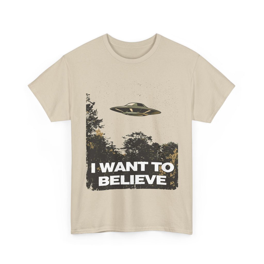 I Want to Believe UFO Retro X Files T Shirt
