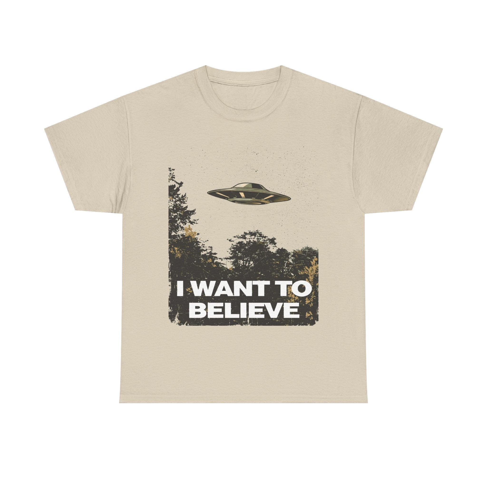 I Want to Believe UFO Retro X Files T Shirt