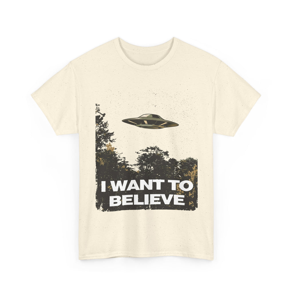 I Want to Believe UFO Retro X Files T Shirt