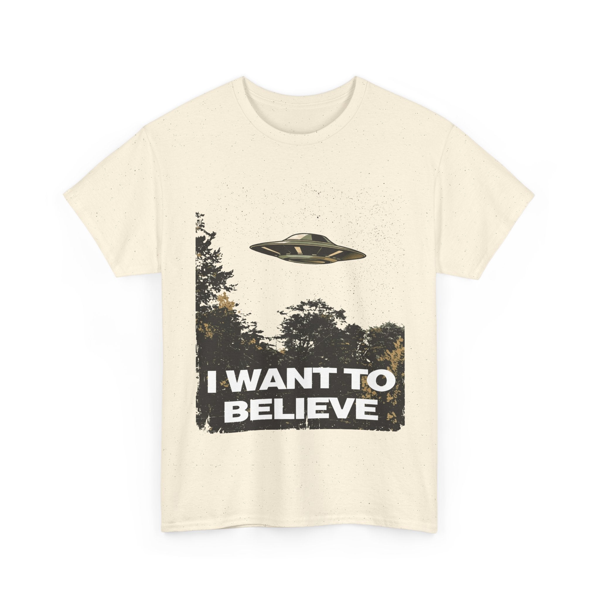 I Want to Believe UFO Retro X Files T Shirt