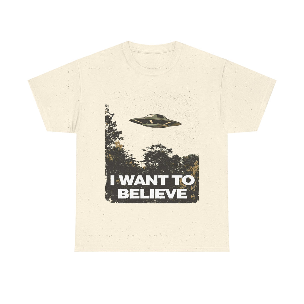 I Want to Believe UFO Retro X Files T Shirt