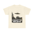 I Want to Believe UFO Retro X Files T Shirt