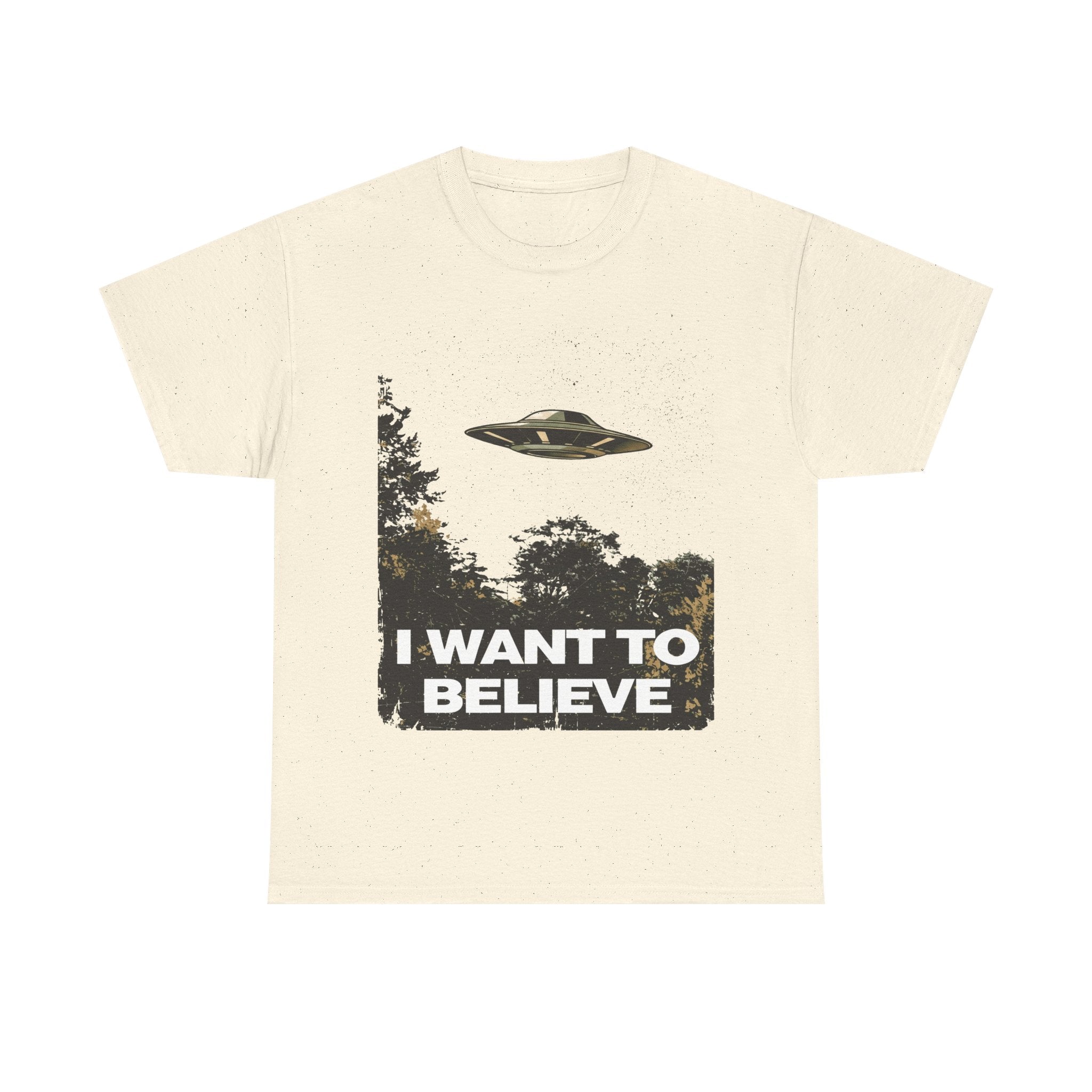 I Want to Believe UFO Retro X Files T Shirt